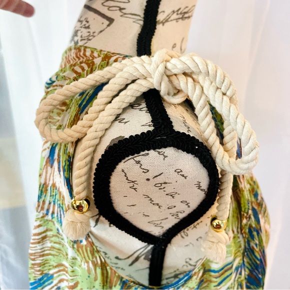 Tibi Silk Off The Shoulder Wrap Style Printed Blouse Size S - Picture 4 of 9